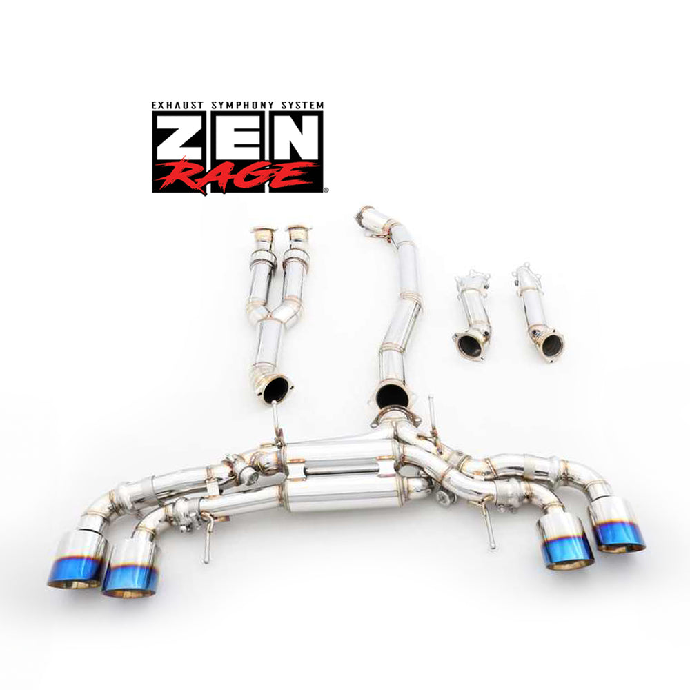 Zen-Rage Valvetronic Exhaust System for Nissan GTR 2007-2018 120mm Tips SS304 90/90/102mm pipe size
