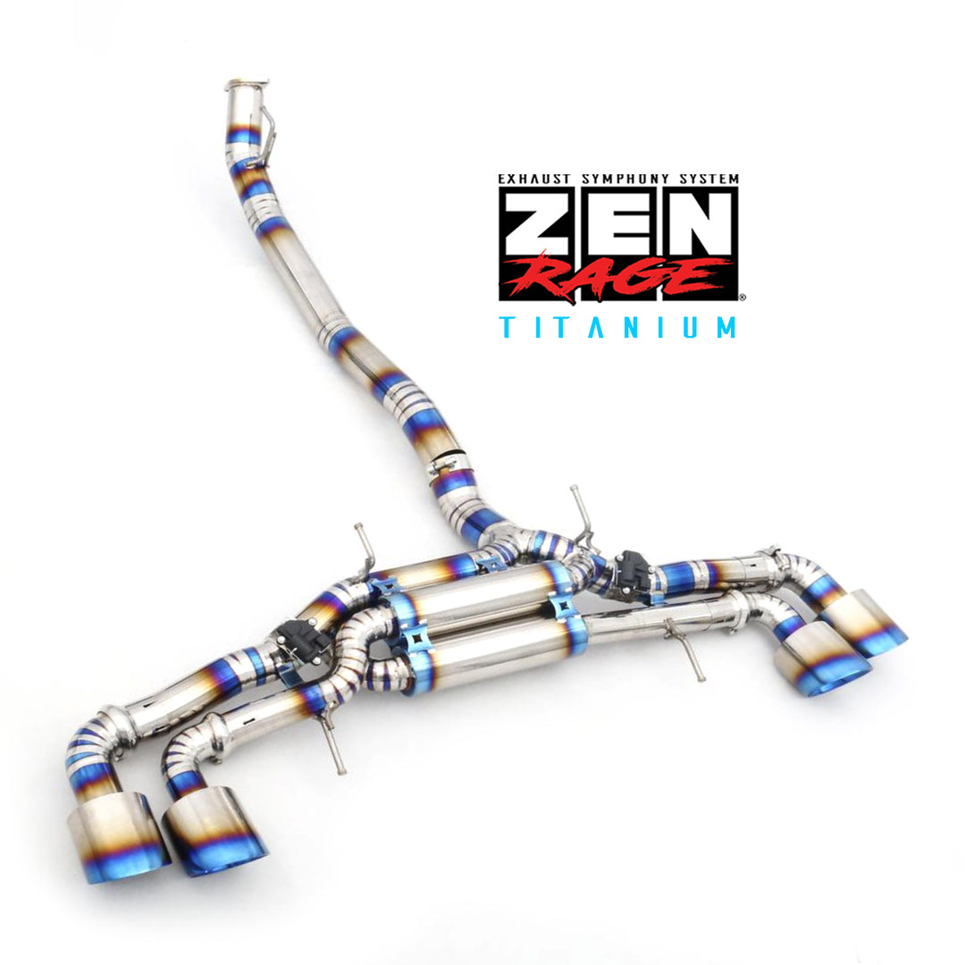 Zen-Rage Valvetronic Exhaust System for Nissan GTR 2007-2018 120mm Tips Titanium 90/90/102mm pipe size