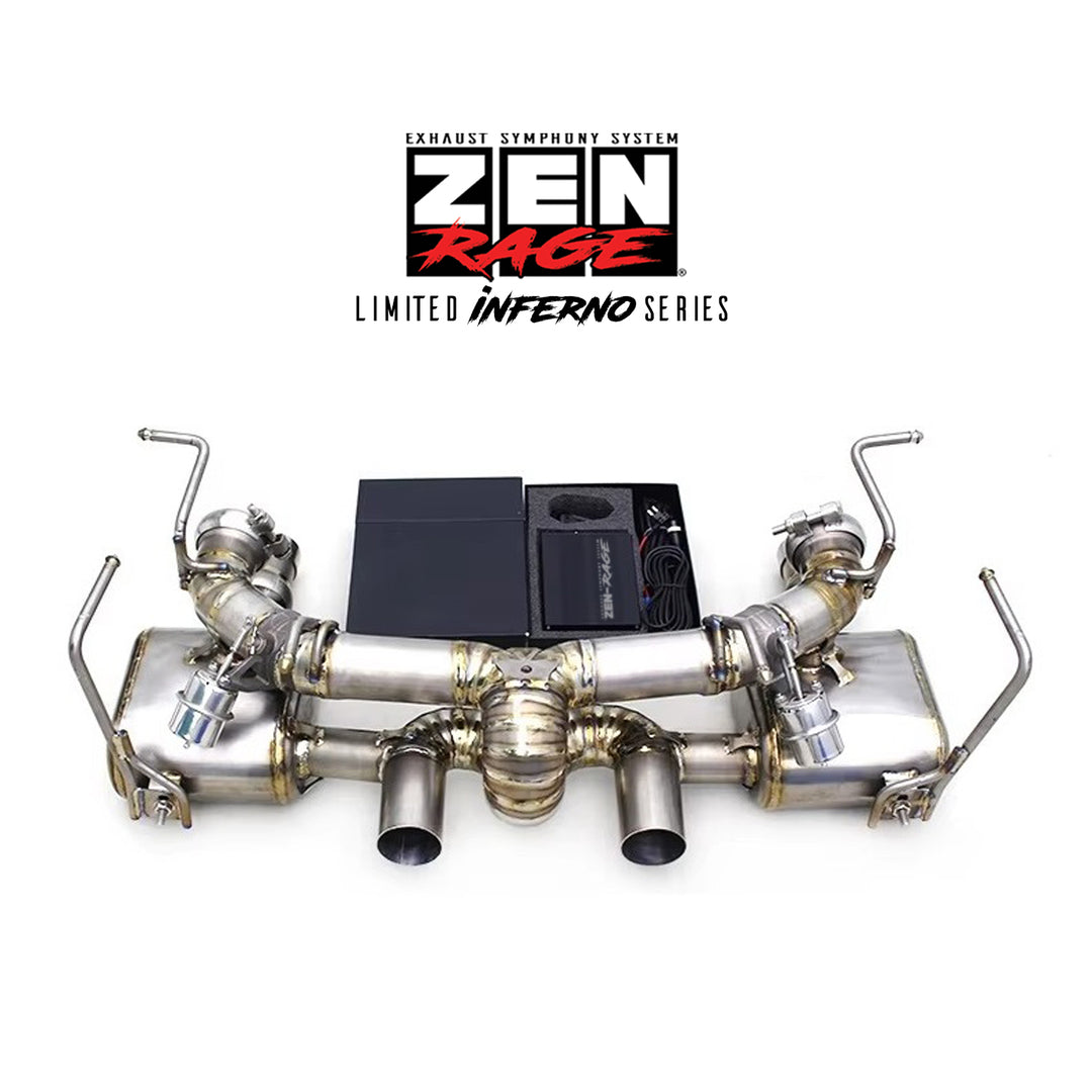 Zen-Rage Valvetronic or Sport Exhaust System for Ferrari 458 Italia 2012-2014 4.5L two middle tips (use original tips)