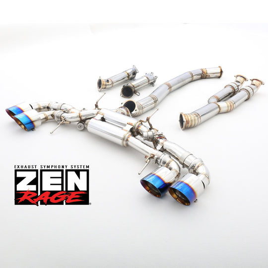 Zen-Rage Valvetronic Exhaust System for Nissan GTR 2007-2018 120mm Tips SS304 90/90/102mm pipe size